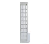 Grille d'aération à persiennes en aluminium 80 x 150 mm 400 mm pour porte d'armoire et de salle de bain (80 x 400 mm)