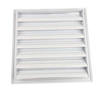 Grille d'aération à persiennes en aluminium résistant aux intempéries avec construction en fer galvanisé pour maison, atelier et usage commercial, 20 x 20 cm