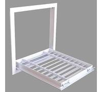 Grille d'aération à persiennes, panneau d'alimentation en aluminium avec porte amovible, panneau d'accès facile à la circulation de l'air, 40 x 40 cm pour une ventilation optimale