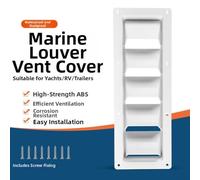 Grille d'aération à persiennes pour une meilleure ventilation dans les véhicules marins et utilitaires en ABS robuste (noir)