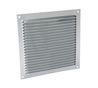 grille d'aération - a visser - persienne - alu - gris - 200 x 200 mm - nicoll 1lm2020g