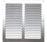 Grille d'aération aluminium anodisé, L.25 x l.25 cm