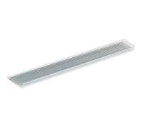 Grille d'aération aluminium - Décor : Argent - Longueur : 440 mm - Encastrement : 407 x 58 mm - ITAR