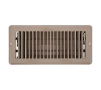Grille D'aération au Sol Métallique 4x10 Pouces Réglable pour Maison | Aluminium Renforcé, Lames Inclinées, Bords Lisses, Installation Encastrée Affleurante, Adaptée aux Conduits Hvac Résidentiels