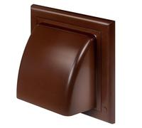 Grille d'aération avec clapet anti-retour, clapet de gravité marron 150 mm KO150-30BR