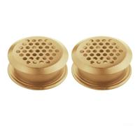 Grille d'aération avec grille double face en acier inoxydable pour armoires et armoires à chaussures, conçue pour améliorer la ventilation et éviter l'accumulation d'humidité (2 pièces)