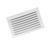 Grille d'aération blanche 300 x 150 mm avec moustiquaire pour système de ventilation d'échappement CVC (200 x 300 mm)