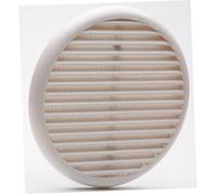 Grille d'aération blanche à clipser - PVC - Ø 17.5cm - Avec moustiquaire - Pour pièces avec gaz