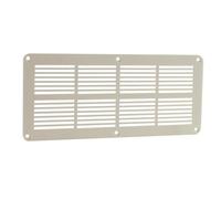 Grille d'aération blanche à visser 11x25,5cm - Passage d'air 101cm2 - Extra-plate - Pour pièces avec gaz