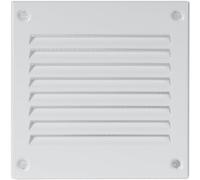 Grille d'aération blanche de 10 x 10 cm - Grilles d'air de retour en acier de qualité - pour plafond et paroi latérale - HVAC - avec écran de protection (100 x 100 mm, blanc)
