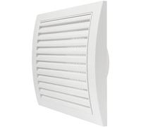 Grille d'aération blanche de 125 mm avec bride et écran de protection en maille intégrée, couvercle de conduit d'aération CVC, bouchon d'échappement