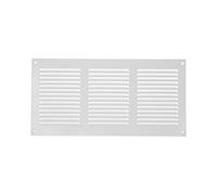 Grille d'aération blanche de 30 x 15 cm - Grilles d'air à retour en acier - pour plafond et paroi latérale - CVC - avec écran de protection contre les insectes (300 x 150 mm, blanc)