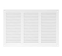 Grille d'aération blanche de 30 x 20 cm - Grilles d'air à retour en acier - pour plafond et paroi latérale - CVC - avec écran de protection contre les insectes (300 x 200 mm, blanc)