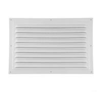 Grille d'aération blanche en métal avec grille de persienne carrée en maille, grille de ventilation carrée blanche avec grille carrée (200 x 300 mm)
