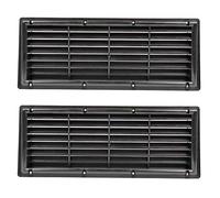 Grille d'aération blanche ou noire pour réfrigérateur de camping | 37,5 x 15 cm | Moustiquaire | Biseautée