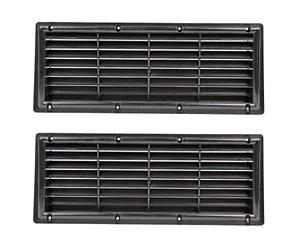 Grille d'aération blanche ou noire pour réfrigérateur de camping | 37,5 x 15 cm | Moustiquaire | Biseautée