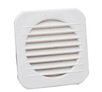 Grille d'aération carrée Ø 100 mm blanche avec filet mural air ventilation