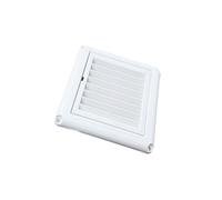 Grille d'aération carrée blanche avec moustiquaire pour entrée ou sortie d'air frais, 200 x 200 mm - 125 mm de diamètre