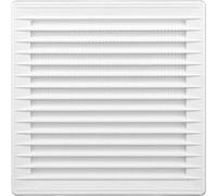 EDM Grille d'aération 87724 Blanc 17 x 17 x 1,15 cm avec moustiquaire