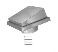 Grille d'aération carrée en acier inoxydable avec filet anti-oiseaux et joint d'étanchéité à vis pour extracteurs d'air et systèmes de ventilation (100 mm)