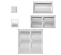 Grille d'aération carrée en alliage d'aluminium avec maille pour conduit de ventilation mural et plafond (400 x 400 mm)