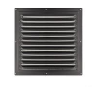 Grille d'aération carrée en aluminium avec dos en maille de fibre pour une gestion fiable du flux d'air dans les espaces intérieurs (250 x 250 mm)
