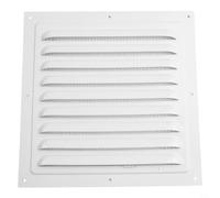 Grille d'aération carrée en aluminium de 150 x 150 mm à 300 x 300 mm pour mur ou plafond, pour une utilisation en intérieur ou en extérieur dans des projets d'amélioration de la maison (200 x 200 mm)
