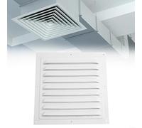 Grille d'aération carrée en aluminium pour usage intérieur ou extérieur (200 x 200 mm)