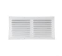 Grille d'aération carrée en métal avec écran en maille intégrée, grille de persienne carrée pour ouvertures de conduit de ventilation dans les maisons et les espaces commerciaux (200 x 400 mm)
