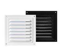 Grille d'aération carrée en métal for grenier avec moustiquaire, idéale for porte extérieure, maison, grenier ou plafond de garage.(Grey,30x30cm/2.4x2.4in)