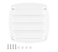 Grille d'aération carrée en plastique pour bateau et camping-car, 7,6 cm, pour ventilation efficace et protection contre les intempéries (blanc)