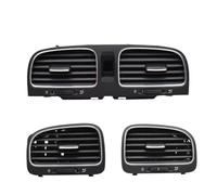 Grille D'aération Centrale Pour VW Pour Golf MK6 2009-2013 Console Vents Tableau Bord Louver Climatisation Ventilation Sortie 5K0819728 5K0819703 5K0819704(Right-middle-Left)