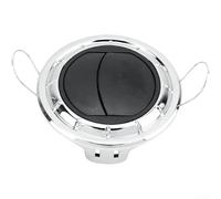 Grille d'aération chromée pour camping-car, 70 mm en ABS pivotant pour voiture, bateau, bus, yacht, hotte de ventilation ronde à faible bruit