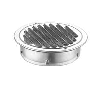 Grille d'aération circulaire de 70 à 300 mm en acier inoxydable for hotte de cuisinière, couvercle de ventilateur d'extraction, sortie d'air de salle de bain(80mm)