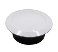 Grille d'aération circulaire en ABS avec persiennes réglables pour systèmes de distribution d'air CVC, convient pour montage mural ou plafond dans divers espaces intérieurs (150 mm)