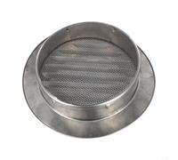 Grille d'aération circulaire en acier inoxydable pour conduits muraux extérieurs conçue pour soutenir la circulation de l'air et empêcher l'entrée d'insectes (tube de 250 mm)