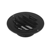 Grille d'aération circulaire - Grille de ventilation murale extérieure - Rond - En acier inoxydable noir - Pour projets d'amélioration de la maison (150 mm)