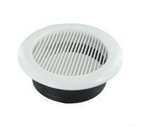 Grille d'aération circulaire pour salle de bain, cuisine, bureau, montage mural, plafond, cache-tuyau, capuchon blanc et noir, ABS 75 mm, 100 mm, 125 mm, 150 mm, 200 mm Taille (200 mm)