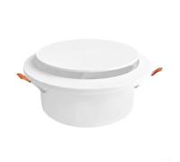 Grille d'aération circulaire réglable avec clip à ressort pour cuisine, salle de bain, régulation du flux d'air, construction ABS (100 mm)
