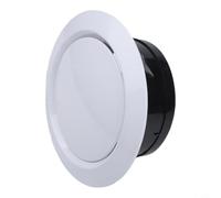 Grille d'aération circulaire réglable en ABS pour unités de traitement d'air intérieur compatible avec les connexions de conduit standard et options de montage (75 mm)