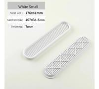 Grille d'aération Couvercle de calandre ventilé ovale en plastique, armoire à chaussures, plaque de radiateur ventilée, plaque de ventilation plate, plaque décorative(Color:White,Size:S)