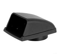 Grille d'aération de 7,6 cm de style marin pour caravane, remorque, bateau - Panneau d'aération compact en ABS blanc noir 110 x 145 mm (noir)