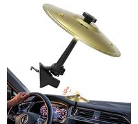 Grille d'aération de cymbale de voiture, cymbale de tableau de bord en métal plus épais avec son plus net, mini gadget de voiture amusant et cadeau de batteur pour homme, jouet anti-stress