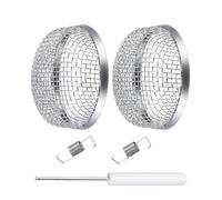 Grille d'aération de four - Outil d'installation - Moustiquaire volante en maille durable pour camping-cars et remorques - Moustiquaire ronde - Protection contre les insectes volants (argenté)
