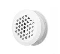 Grille d'aération de placard en acier inoxydable avec panneau ABS, grille d'aération ronde double face pour placard, cuisine, salle de bain, trou d'aération (blanc)