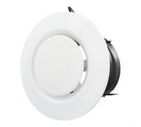 Grille d'aération de plafond en ABS, volume d'air réglable, avec diffuseur d'air chaud, réduction du bruit, pour systèmes de chauffage et de refroidissement intérieurs de 75 mm à 200 mm (75 mm)