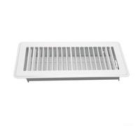 Grille d'aération de plancher en acier robuste de 10,2 x 25,4 cm, marron, grille d'air sautable pour systèmes de chauffage et de refroidissement CVC, registre en métal robuste avec ajustement précis