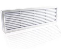 Grille d'aération de porte - Blanc et marron - 400 x 130 mm
