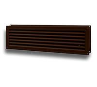 Grille d'aération de porte double face en plastique 450 - Verrouillable - Couleur : marron