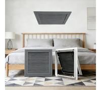 Grille d'aération de retour pour mur, plafond, filtre en métal facile à installer pour amélioration de la maison, ouverture de conduit, gris, 30,5 x 30,5 cm